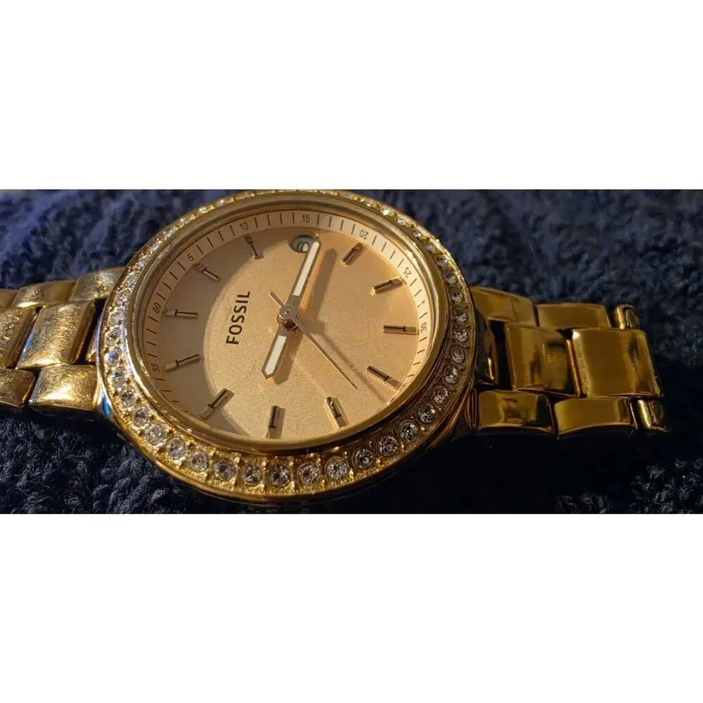 Fossil Blane Three-Hand Rose Gold-Tone Ladies Watch (Reference: ES4337SET).